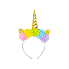 Load image into Gallery viewer, Girls Neon Rainbow Unicorn Dress Set
