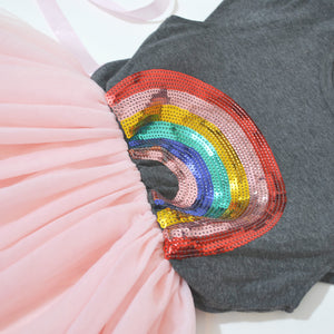 Rainbow Sequin Tutu Dress