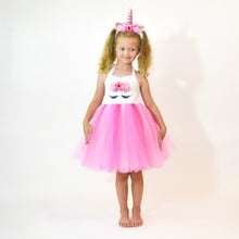 Load image into Gallery viewer, Girls Pink Dreams Unicorn Dress Set
