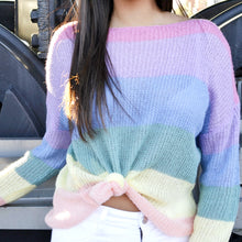 Load image into Gallery viewer, Knitted Rainbow Sweater Top
