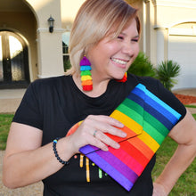 Load image into Gallery viewer, Silk Rainbow Clutch
