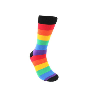 Rainbow striped socks for men women unisex