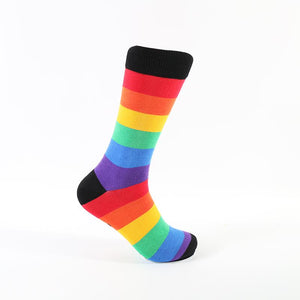 Rainbow striped socks for adults men women unisex