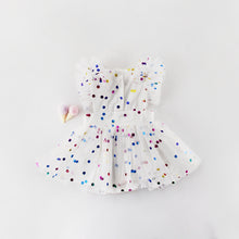 Load image into Gallery viewer, Rainbow Polka Dot Baby Dress
