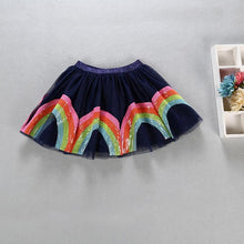 Load image into Gallery viewer, Navy Blue Rainbow Tutu Skirt For Kids Toddlers
