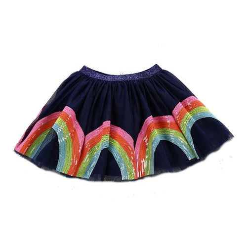 Navy Blue Rainbow Tutu Skirt For Kids Toddlers