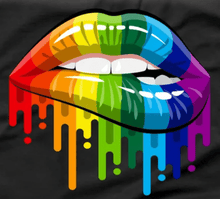 Load image into Gallery viewer, Women&#39;s Rainbow Lip T-Shirt - Rainbow Diva
