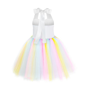 Girls 'Pretty in Pastels' Rainbow Unicorn Triple Layer Dress Set